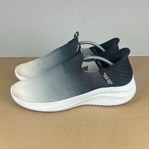 Skechers Slip-Ins Ultra Flex 3.0 Beauty Blend Shoes Womens 10 Black White Ombre